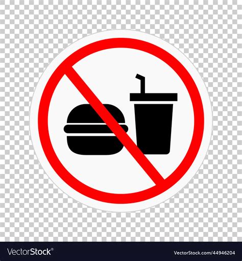 Do Not Eat And Drink Icon Or No Food Royalty Free Vector