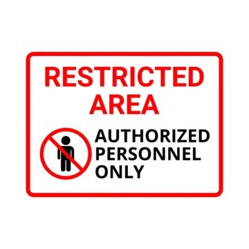 Restricted Area Sign Vector Restricted Area Sign Restricted Area No
