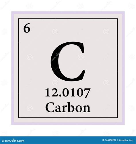 Carbon Periodic Table Of The Elements Vector Illustration Eps 10 Stock