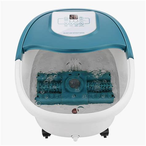 Portable Foot Spa Bath Massager Temtime Set Heat Bubble Vibration W6 Roller Multi Functional