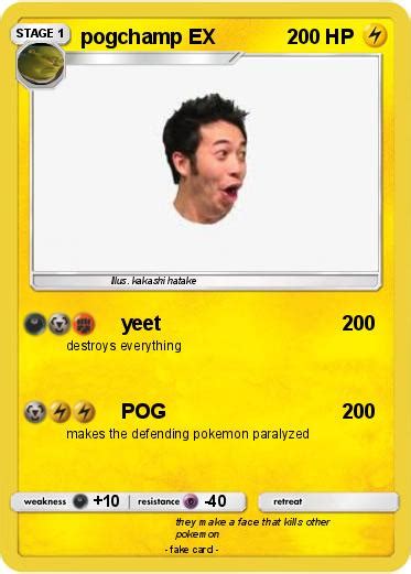 Pokémon Pogchamp Ex Yeet My Pokemon Card