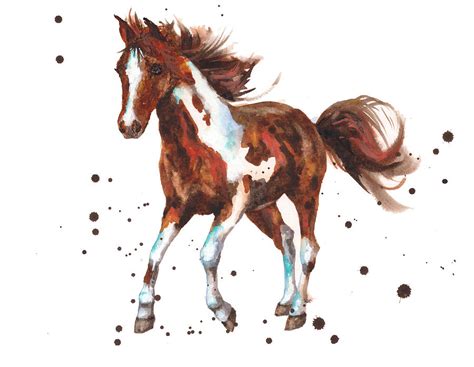 Watercolor Horse Painting Painting By Alison Fennell