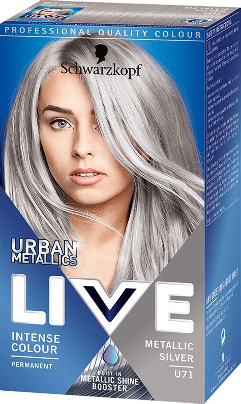 U71 Metallic Silver Hair Dye By Live Live Colour Hair