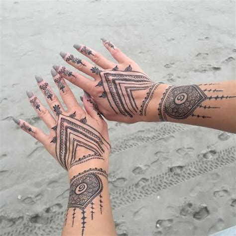 ornate hand drawn henna temporary tattoo set for the hands etsy