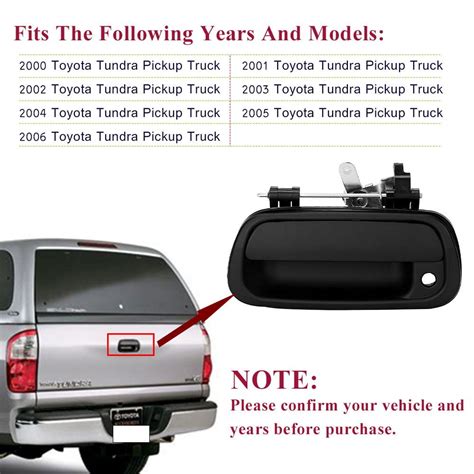 Rear Exterior Tail Gate Tailgate Handle For 2000 2006 Toyota Tundra