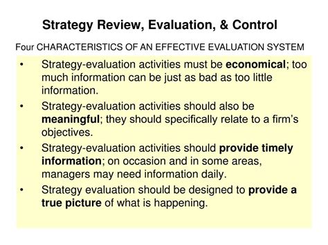 Ppt Evaluation Of The Strategy Powerpoint Presentation