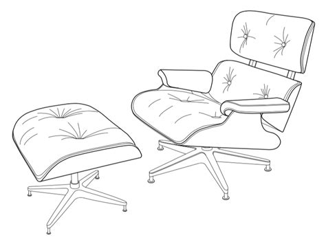 Eames Lounge Chair And Ottoman By Simply Lines On Dribbble