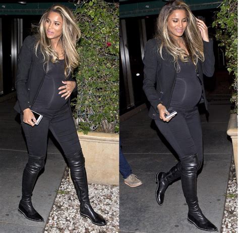 Mz Pregnant And Gorgeous Ciara Flaunts Baby Bump In Style