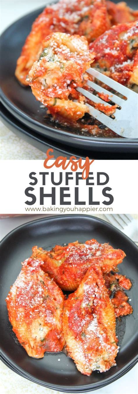 Easy Stuffed Shells | Baking You Happier | Recipe in 2020 ...
