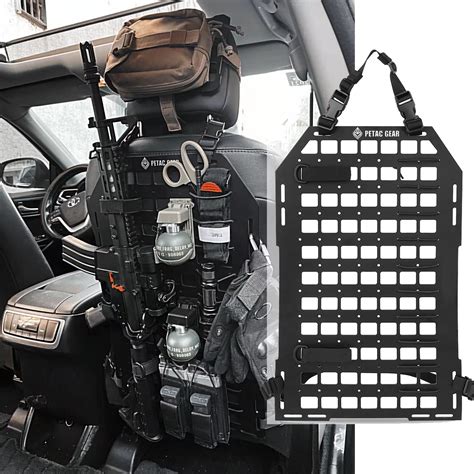 Petac Gear Rigid Molle Panel Vehicle Car Seat Back Organizer Rifle Gun