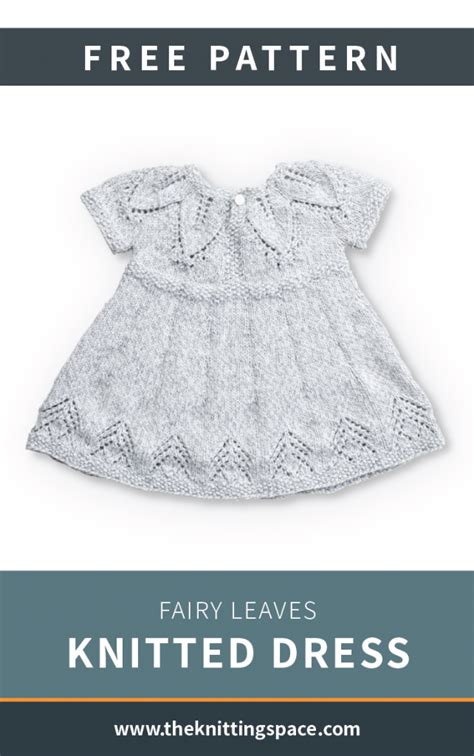 Fairy Leaves Knitted Dress Free Knitting Pattern