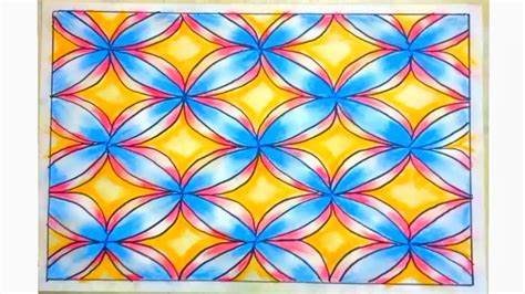 Lukisan Corak Batik Mudah Tahun 1 Jom Download Gambar Mewarna Corak
