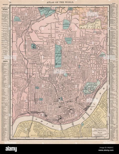 Vintage Map Of Cincinnati Hi Res Stock Photography And Images Alamy