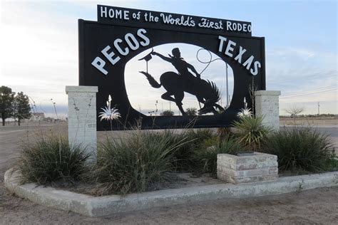 Pecos Welcome Sign Pecos Texas Pecos Named For The Fam Flickr