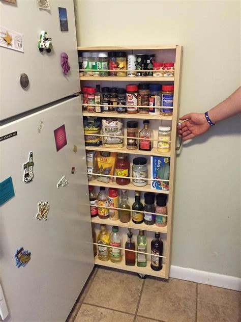 Space Saving Spice Rack With Wheels Maybe You Could Put It Someplace