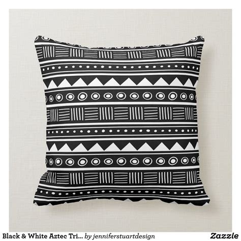 Check spelling or type a new query. Black & White Aztec Tribal Pattern Throw Pillow in 2020 ...
