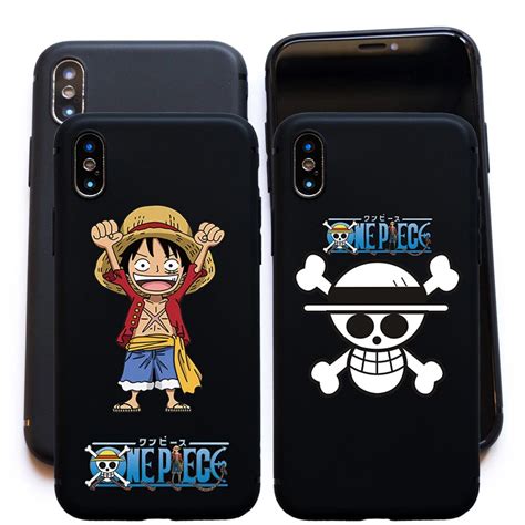 Cartoon One Piece Luffy Cute Soft Silicon Case For Iphone X Xs Max Xr 7