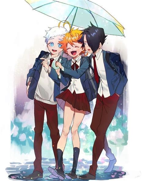 Norman Emma And Ray Neverland The Promised Neverland Promised