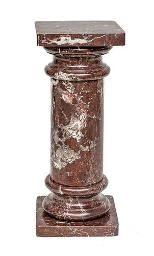 Rouge Marble Pedestal Ca 1900 H 2 1 W 1 2 Sold At Auction On