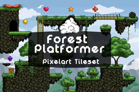 Pixel Art Forest Platformer Tileset Craftpixnet Pixel Art Images