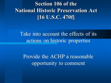 Advisory Council On Historic Preservation And Section Ppt Video Online