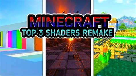 Top 3 Shaders Mcpe Remake Ultra Realistic Youtube