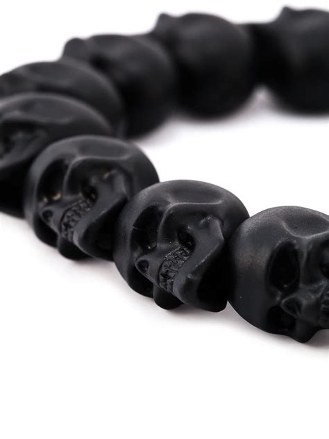 Lyst Alexander Mcqueen Skull Bead Bracelet In Black For Men