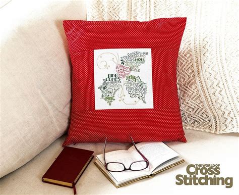 Word Art Style For Christmas Cross Stitch Holly Cross Stitch