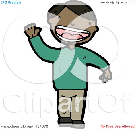 Cartoon Of An African American Boy Royalty Free Vector Illustration By Lineartestpilot 1184876