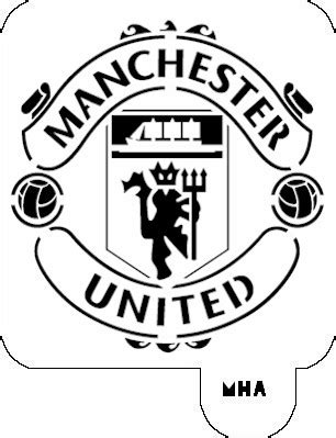 Manchester united was based on newton heath lyr football club in for a couple of months, manchester united had a rather obscure red and black coat of arms, although it did instead of balls, flowers are painted. MR. HAIR ART STENCIL - MANCHESTER UNITED LOGO-MHA 575