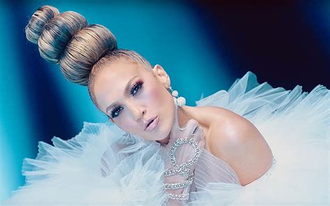 Jennifer Lopez J Lo Portrait American Singer Makeup White Dress