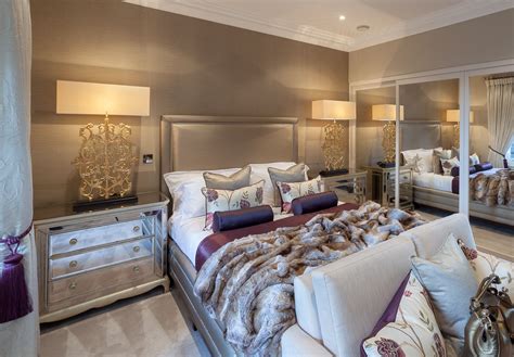Classic Contemporary Master Bedroom Suite In Warm Gold Colour Tones