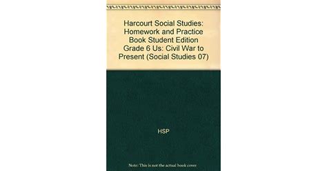 Harcourt Social Studies Homework And Practice Book Student Edition
