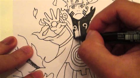 Drawing No Jutsu How To Draw Naruto Bijuu Mode 2 ナルト Youtube