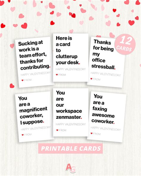 12 Coworker Valentine Cards And T Tags Funny Workplace Valentines Cards Office Valentine S