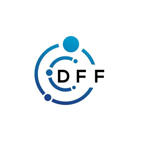 Diseño De Logotipo De Letra Dff Sobre Fondo Blanco Concepto De