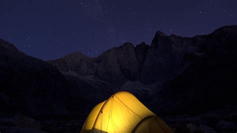 Wallpaper Tent Mountains Night Camping Dark Hd Widescreen High