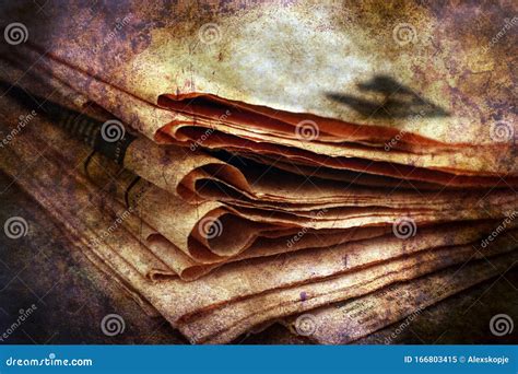 Pile Of Newspaper Grunge Concept Stock Image Image Of Grunge