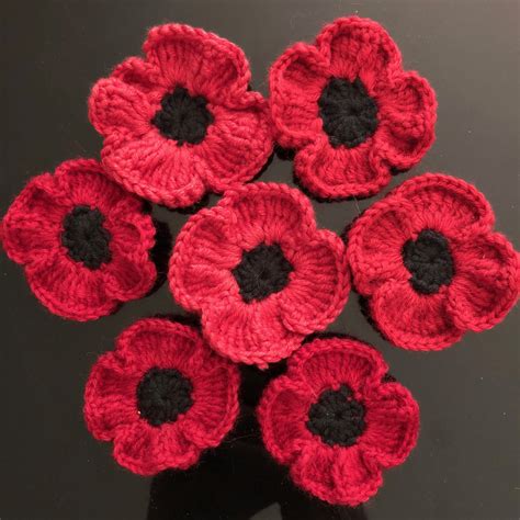Free Patterns Crochet Poppy Free Pattern Remembrance Day Poppy
