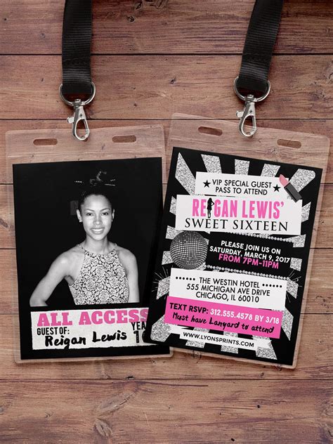 VIP PASS Sweet St Birthday Backstage Pass Concert Etsy