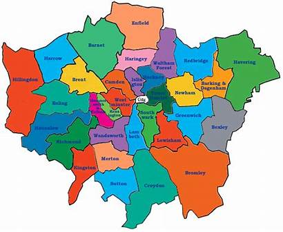 London England Districts лондон Map Maps Greater
