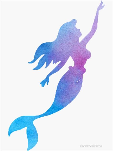 Mermaid Watercolor Sticker