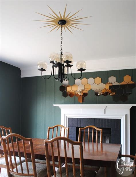 See more ideas about ceiling medallions, ceiling, medallion. DIY Sunburst Ceiling Medallion & Ikea Honefoss Mirrors | Salon