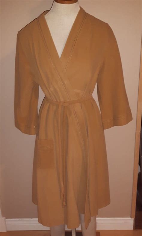 Vanity Fair Camel Soft Brown Housecoat Robe Waist Belt Tie Etsy