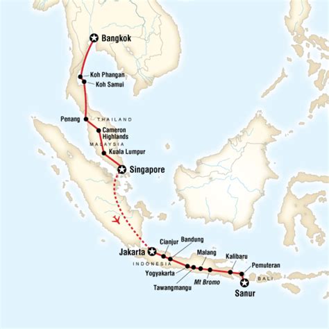 Your exact time may vary depending on wind speeds. Map of the route for | Southeast asia travel, Asia travel ...