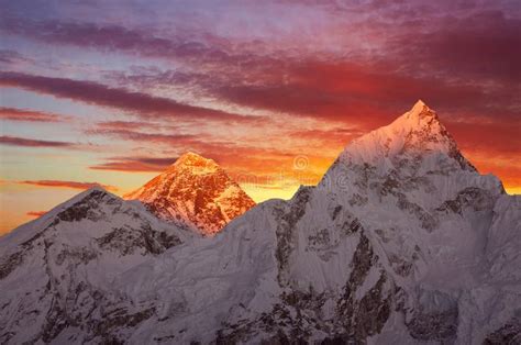 Mount Everest Sunset Stock Photo Image Of Fang Evening 36578392