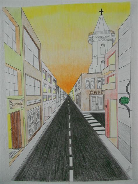 Color Pencil Perspective Art Perspective Drawing Architecture