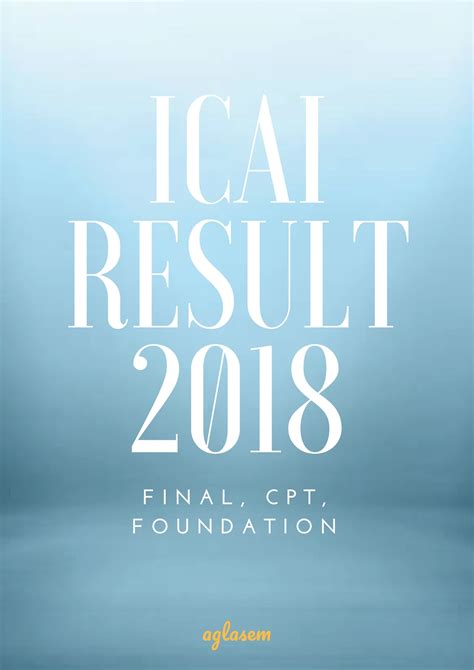 ICAI Result 2018: Check here CA CPT / CA Foundation / CA IPC / CA Final ...