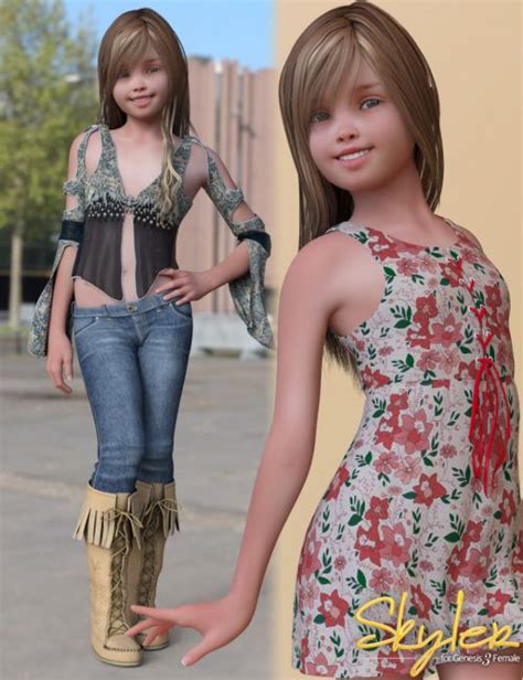 Skyler For Genesis 3 Females Bundle 3d Models For Daz Studio And Poser