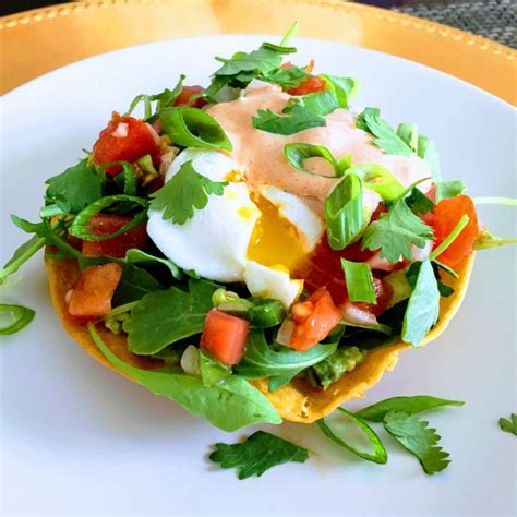 Tostada Brunch Bowl With Chipotle Lime Crema Quisine Queen B